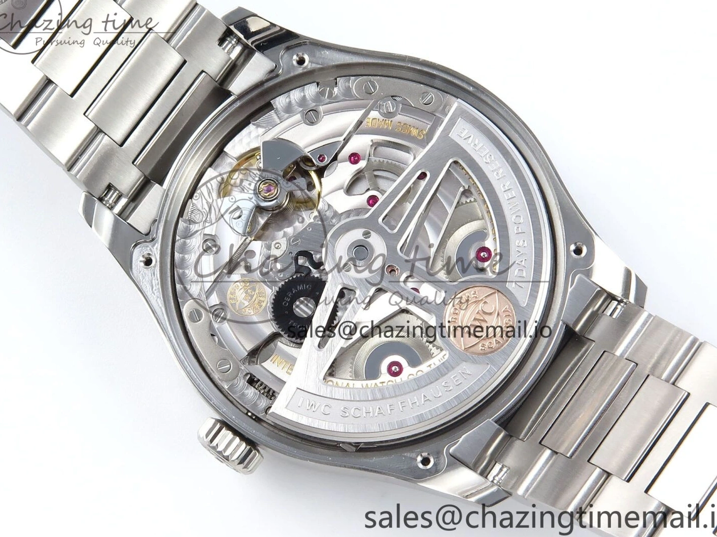 MIROTIME 0522 Portugieser Auto IWC0562A APSF 1:1 Best Edition White RG Dial on SS Bracelet A Unique 6991